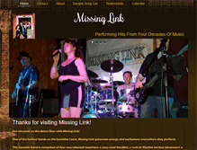 Tablet Screenshot of missinglinkband.com